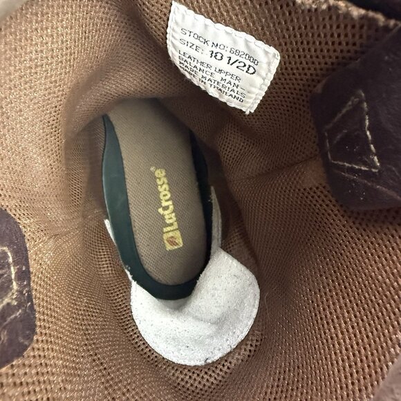 ✅Lacrosse Men's 682000 Brown Leather Western Work Boots Men’s 10.5 Wide Soft-Toe - Picture 4 of 10